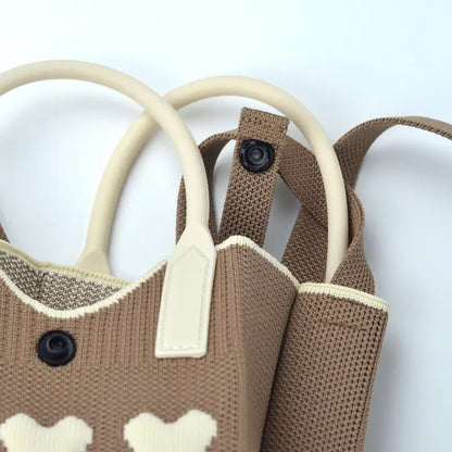 Mini Heart Knit Crossbody Bag