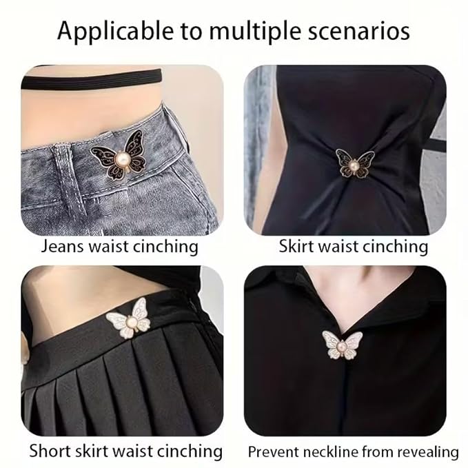 Kawn® 4Pcs Adjustable Waist Button Pins – Butterfly