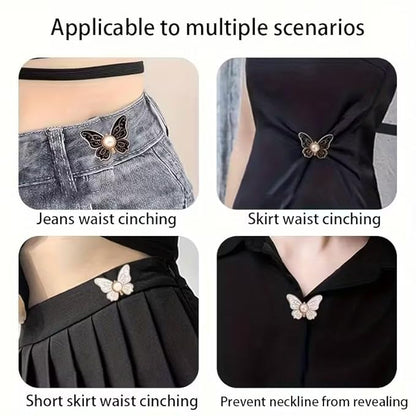 Kawn® 4Pcs Adjustable Waist Button Pins – Butterfly