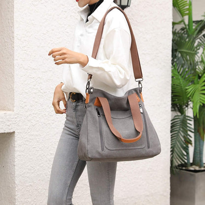 Vintage Canvas 2-in-1 Shoulder and Crossbody Bag