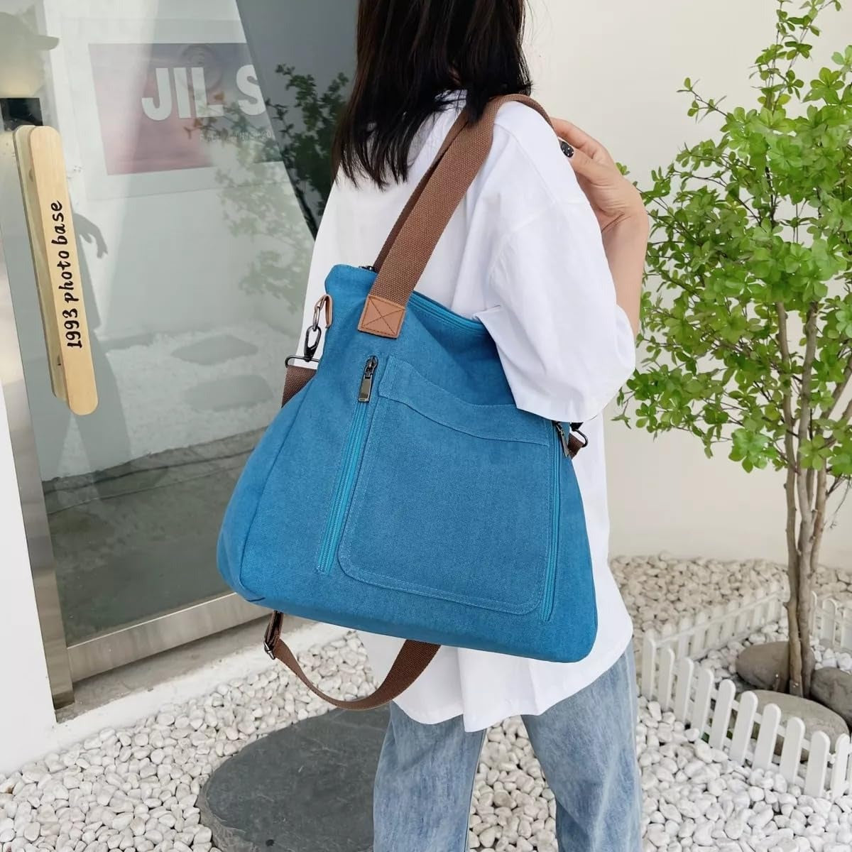 Vintage Canvas 2-in-1 Shoulder and Crossbody Bag