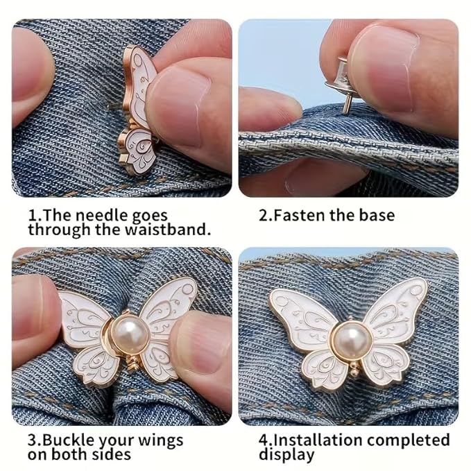 Kawn® 4Pcs Butterfly Waist Buttons Set