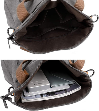 Vintage Canvas 2-in-1 Shoulder and Crossbody Bag