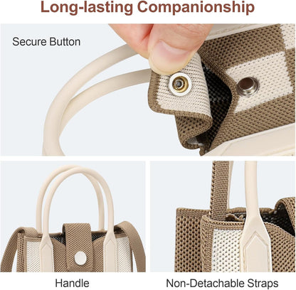 Mini Heart Knit Crossbody Bag