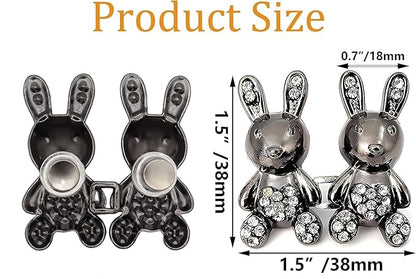 Kawn® 2Pcs Adjustable Waist Button Pins – Rabbit Black