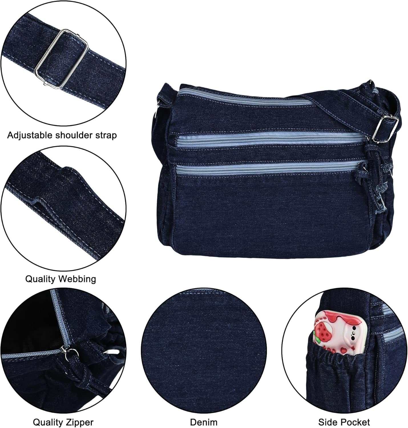 Crossbody – Navy Blue