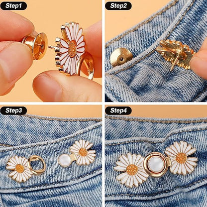 Kawn® 4Pcs Adjustable Waist Buttons – Daisy