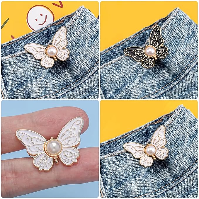 Kawn® 4Pcs Adjustable Waist Button Pins – Butterfly