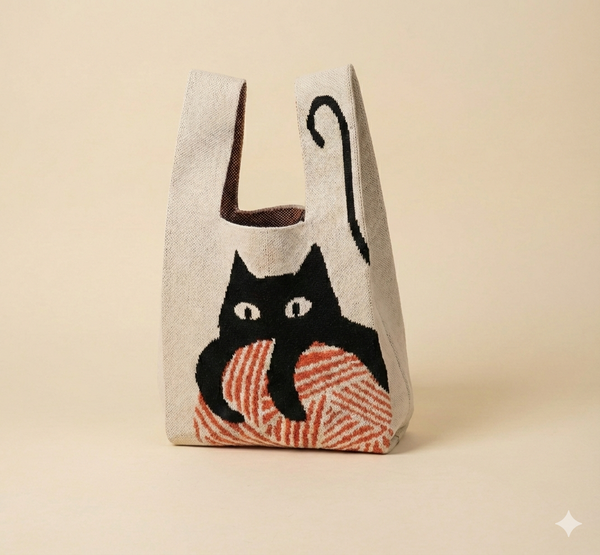 Japanese Style Cute Crochet Wrist Knot Handbag